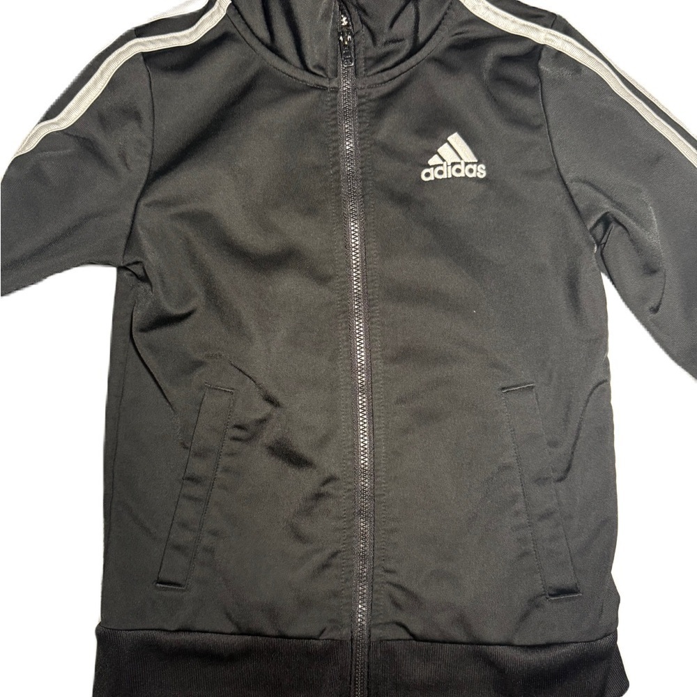 Adidas Kids Black and White Hoodie
